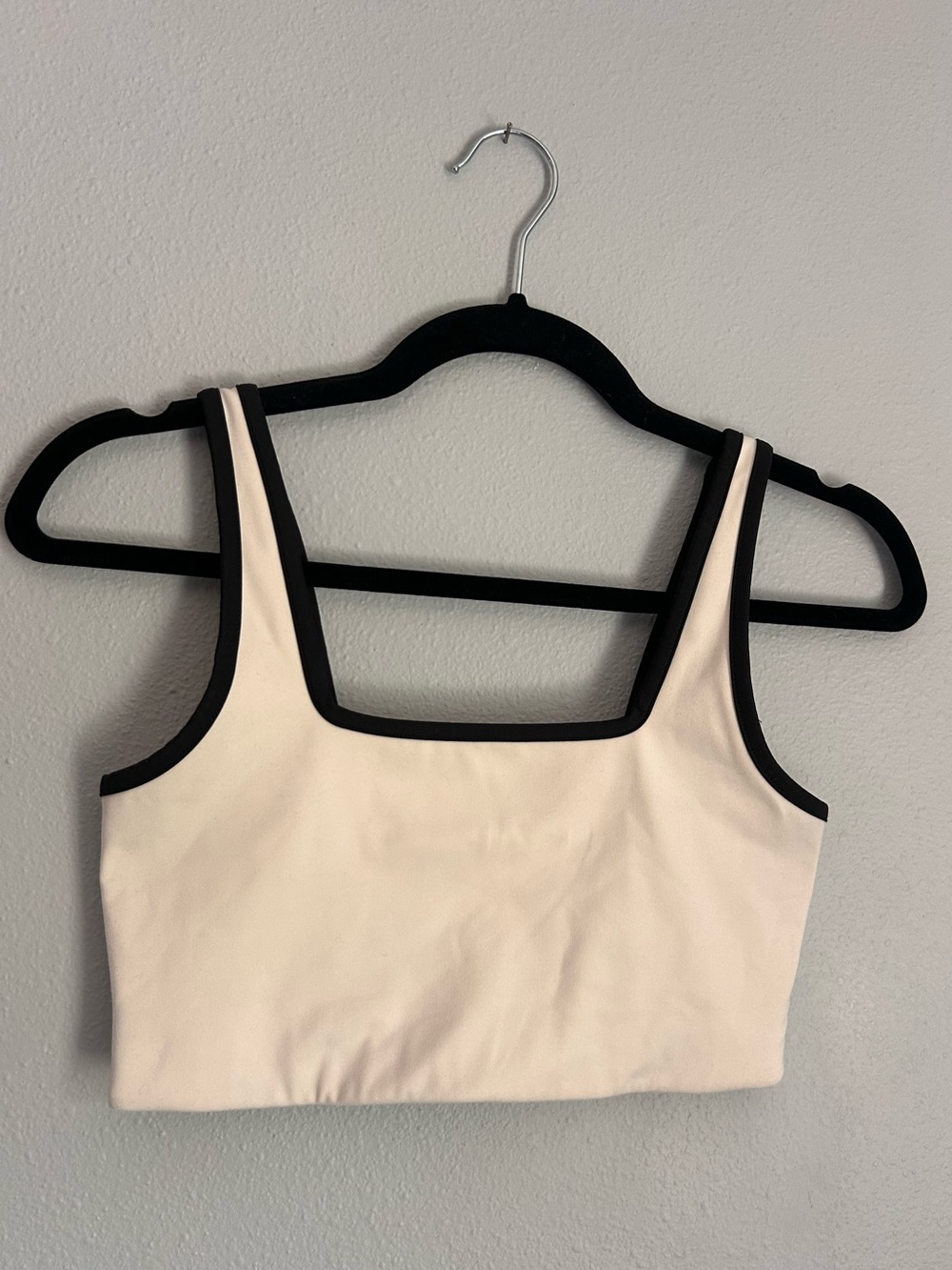 Girlfriend Collective White and Black Sports Bra